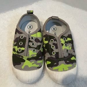 Cat & Jack Green Camo Slip On Sneaker Toddler 8